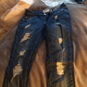 Garage distressed denim jeans
